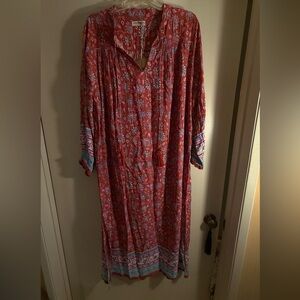 NATURAL LIFE Red Floral Long Sleeve Dress